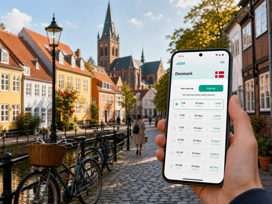 Odense eSIM: mobile internet for Denmark trips