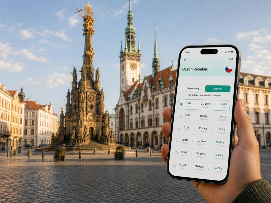 Olomouc eSIM for mobile internet