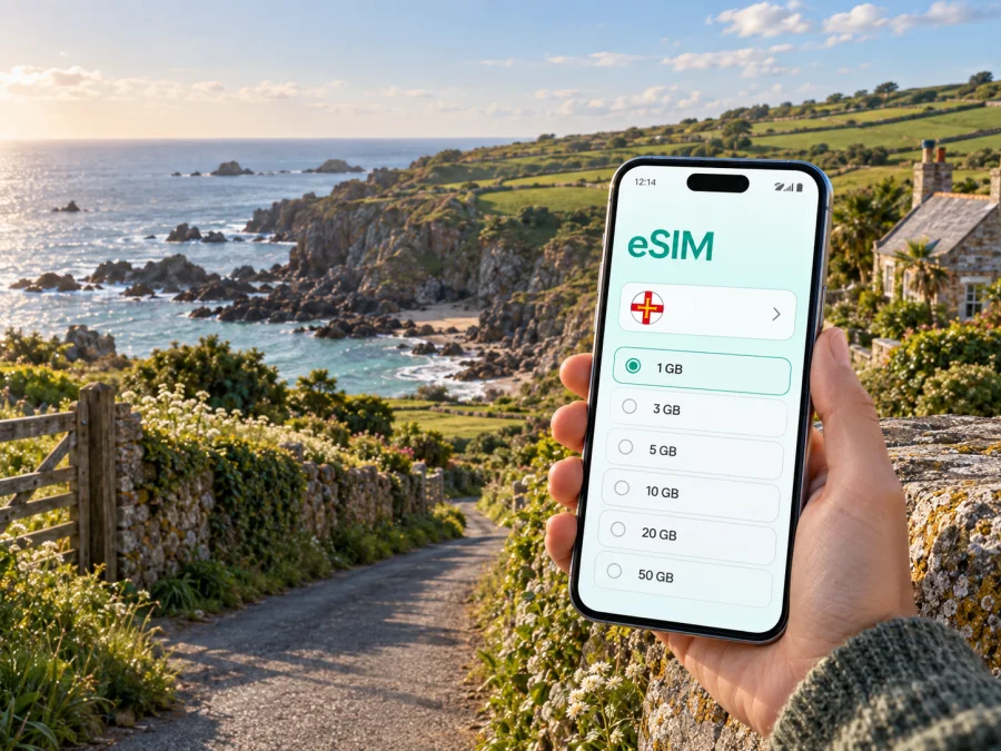 Torteval eSIM: mobile internet in Guernsey