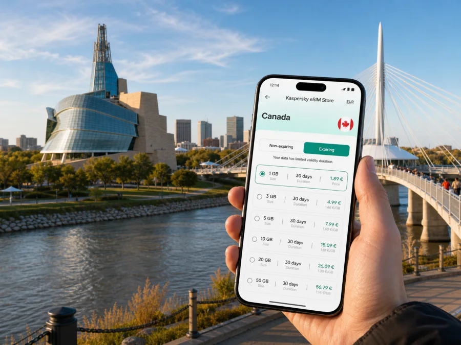 Winnipeg eSIM for mobile internet in Canada