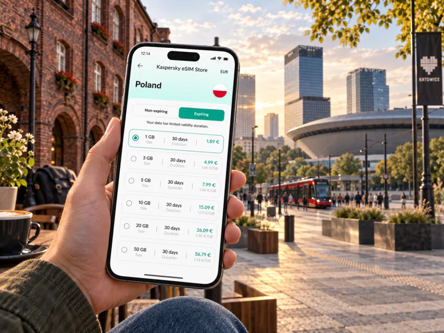Katowice eSIM: Mobile Internet for Your Trip