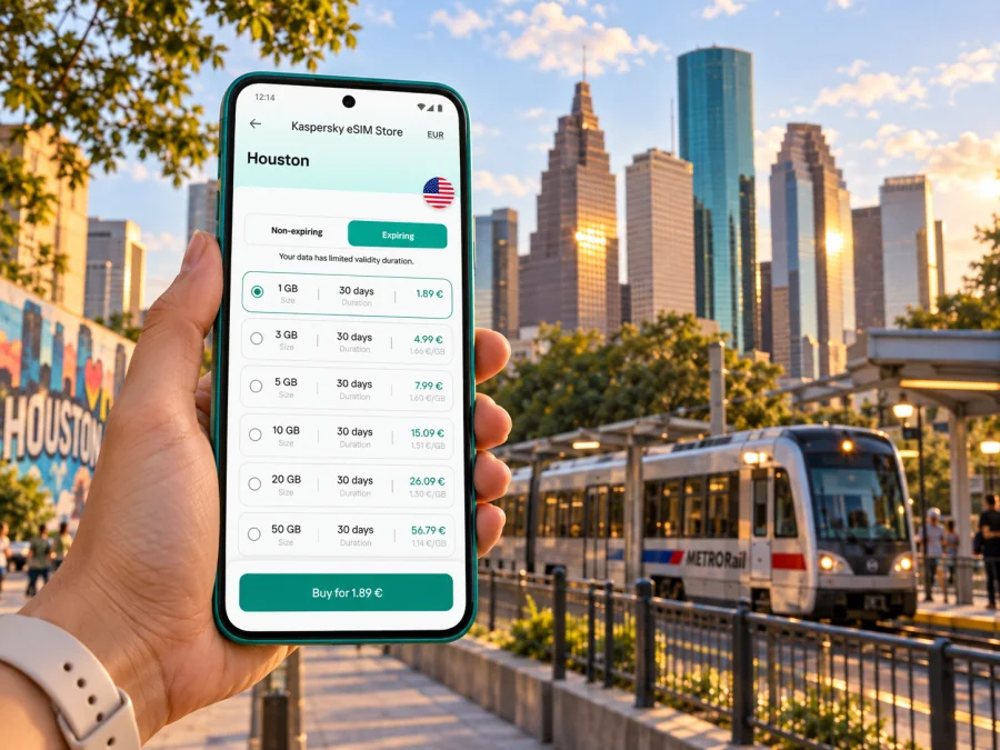 Houston eSIM: Mobile Internet for Your City Trip