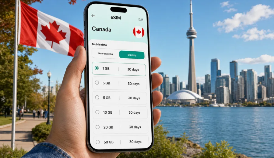 Canada eSIM: mobile internet for travel