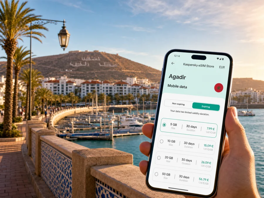 Agadir eSIM: mobile internet for Morocco travel