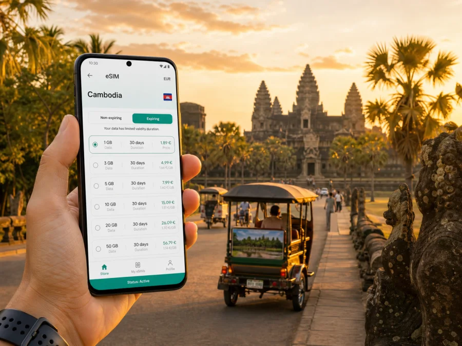 Siem Reap eSIM for Mobile Internet