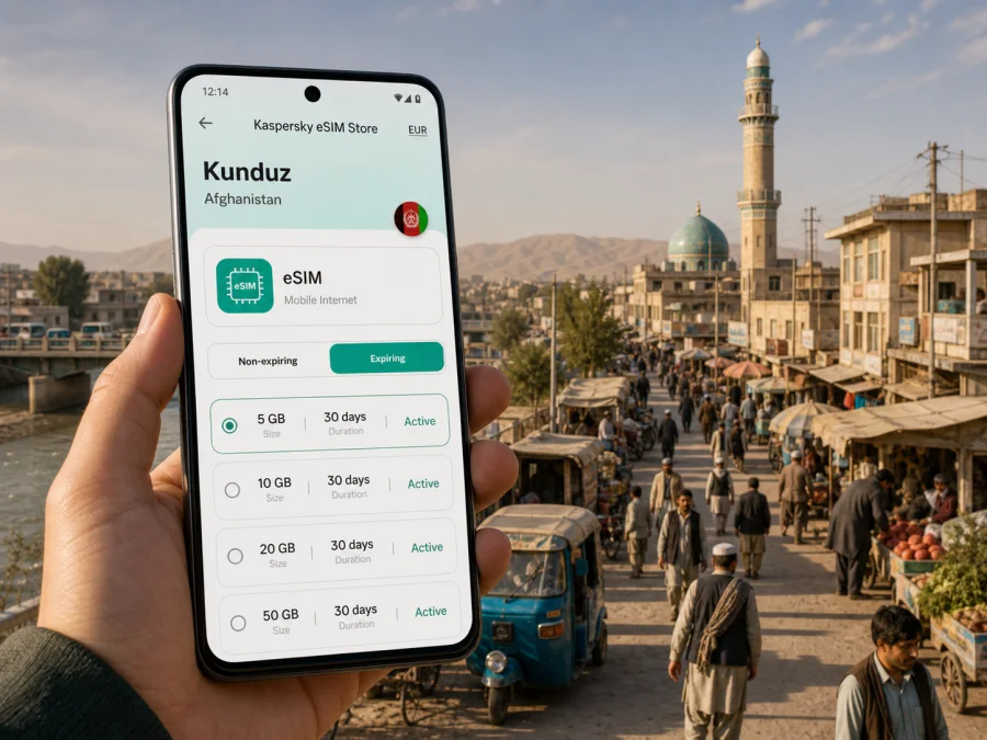 Kunduz eSIM: internet for your city trip