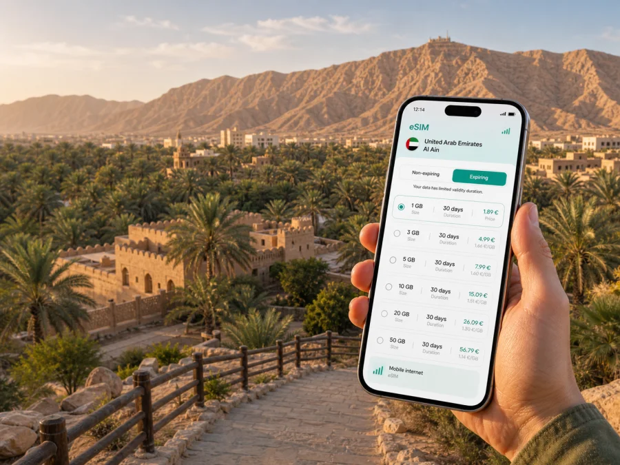 Al Ain eSIM: mobile internet for your trip