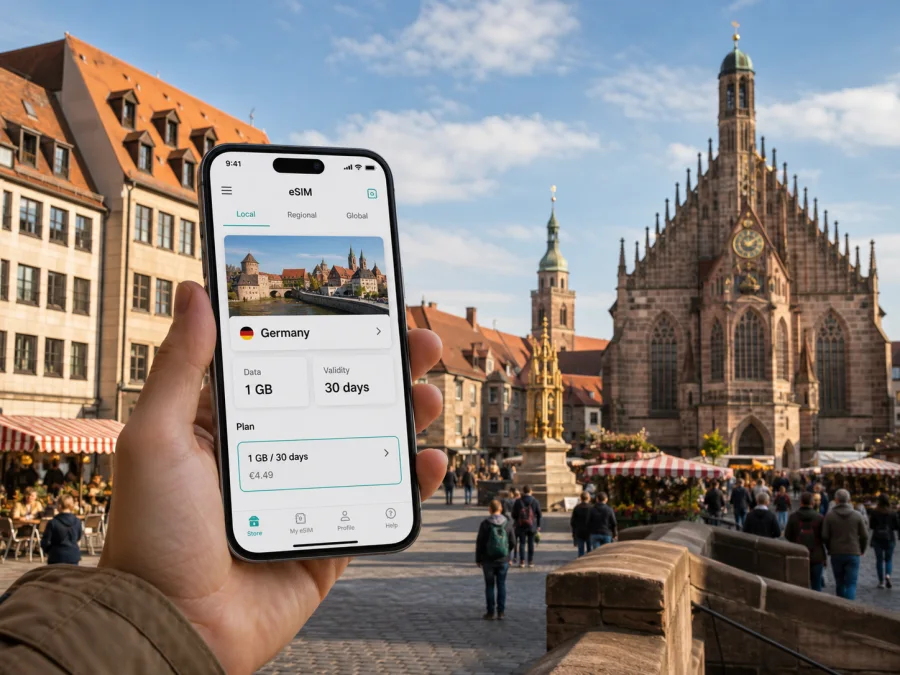 Nuremberg eSIM for mobile internet