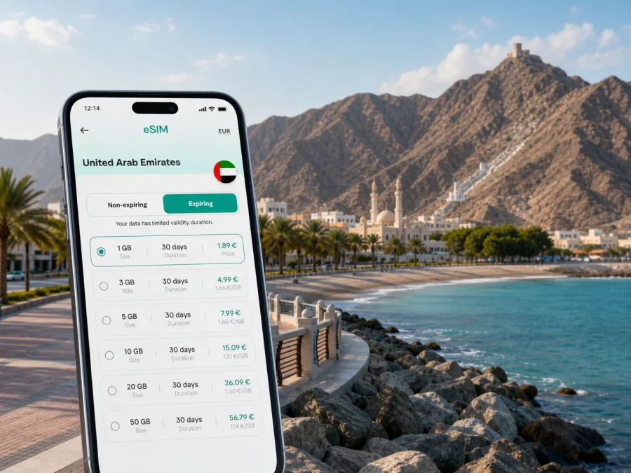 Khor Fakkan eSIM for Mobile Internet
