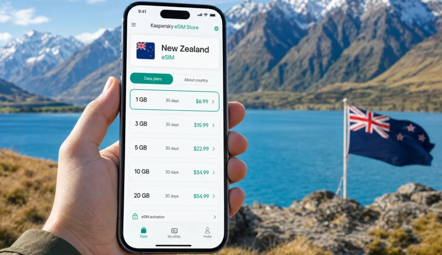 New Zealand eSIM: mobile internet for travel