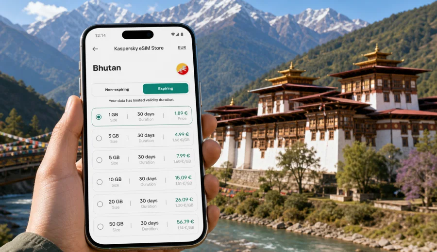 Bhutan eSIM: mobile internet travel guide