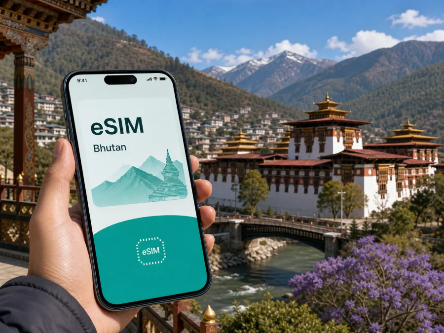 Thimphu eSIM for mobile internet in Bhutan