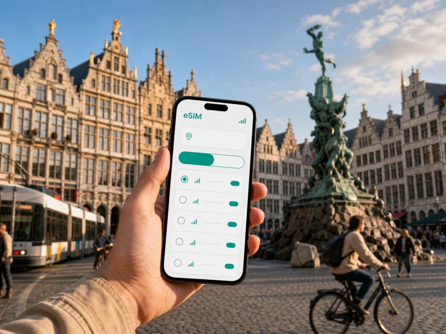 Antwerp eSIM for Mobile Internet in Belgium
