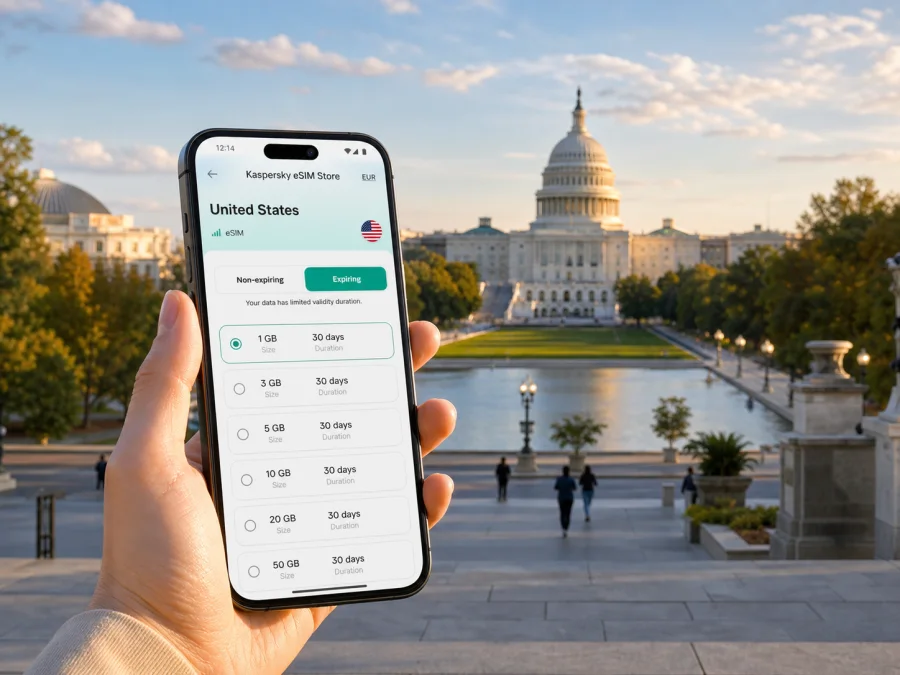 Washington DC eSIM for mobile internet