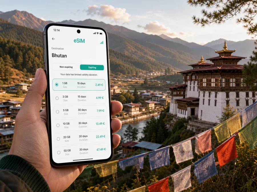 Bumthang eSIM: Mobile Internet for Travel