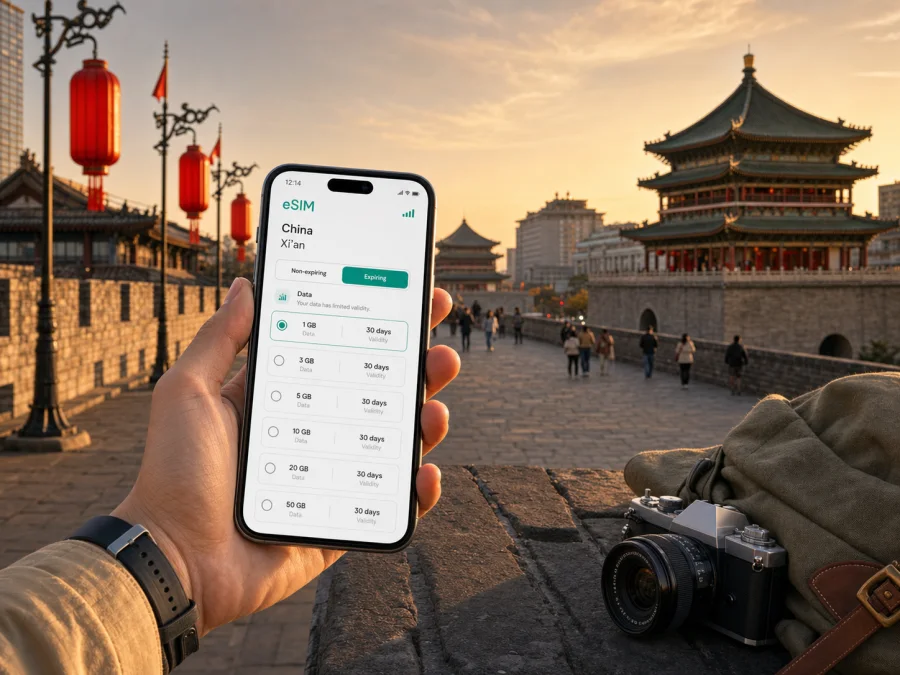 Xi'an eSIM for mobile internet in China