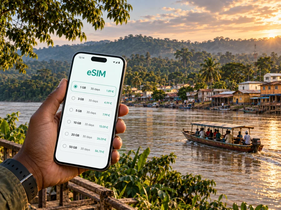 Ouesso eSIM for Mobile Internet and Travel