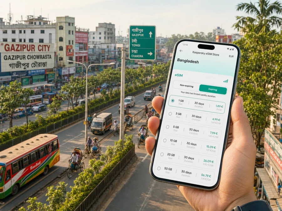Gazipur eSIM for Mobile Internet