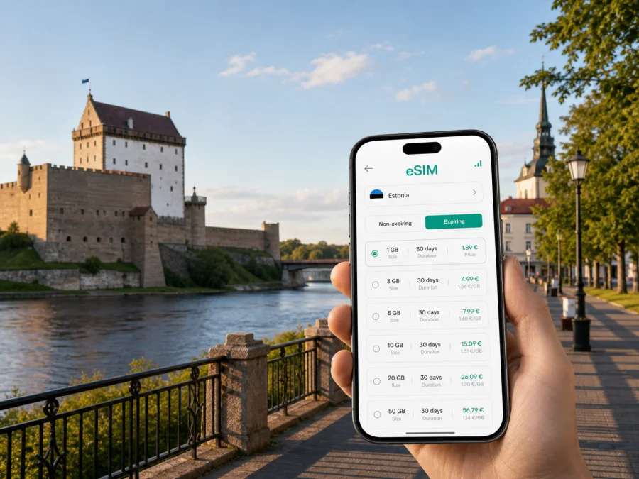 Narva eSIM: Mobile Internet for Estonia Travel