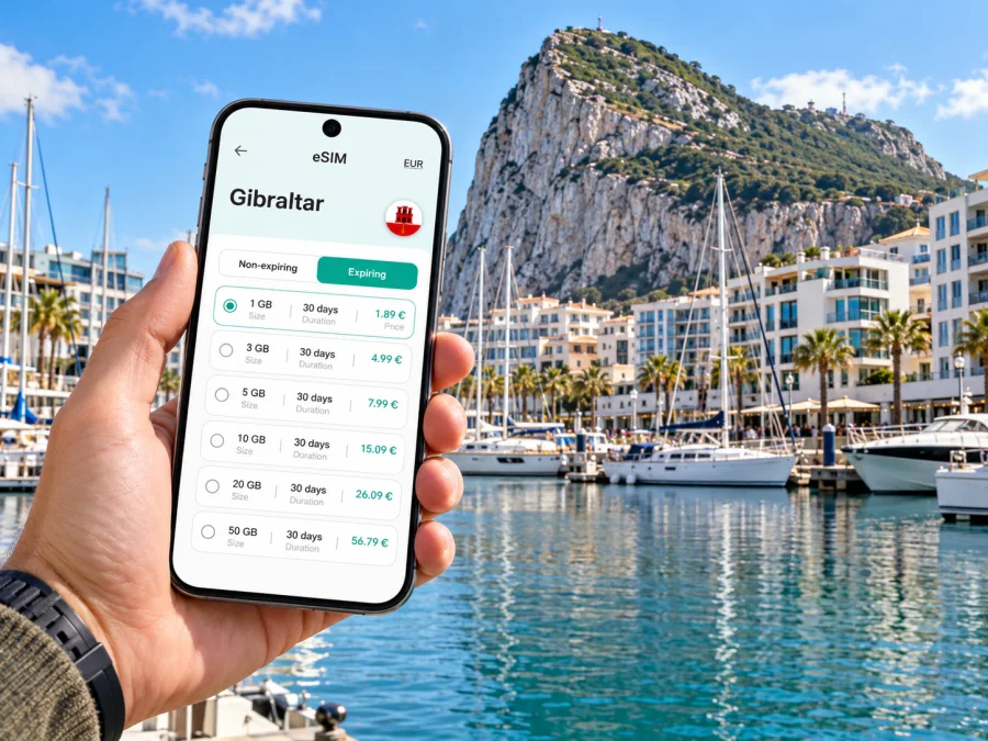Queensway eSIM for Mobile Internet in Gibraltar