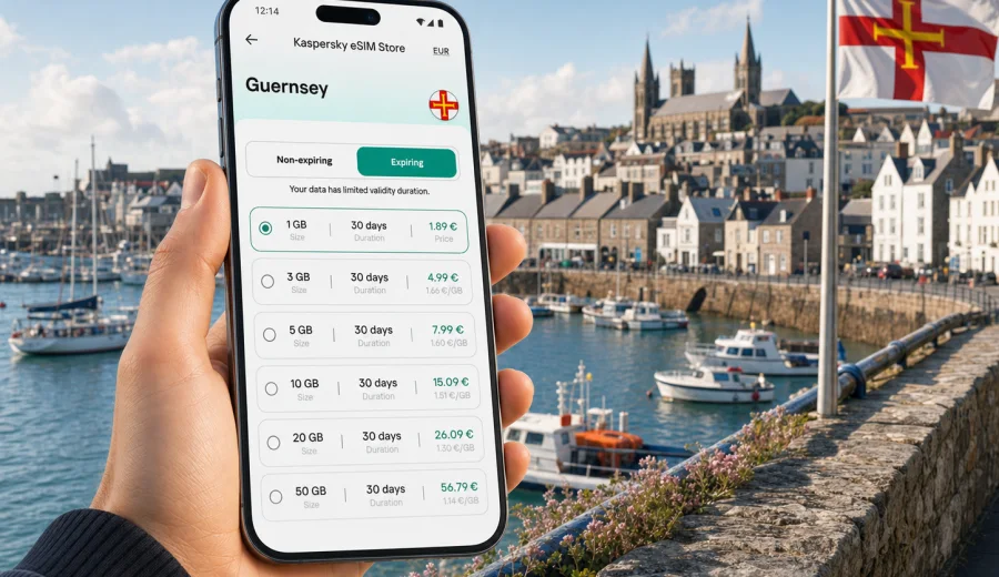 Guernsey eSIM: mobile connection and internet
