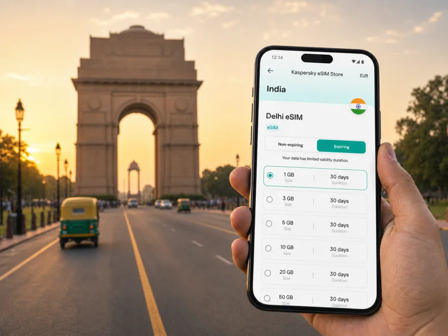 Delhi eSIM for mobile internet travel