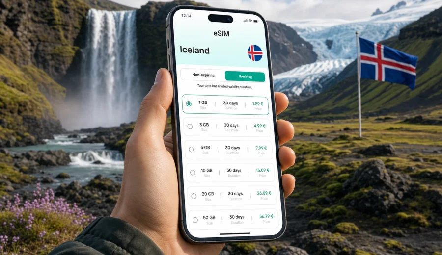 eSIM for Iceland: mobile internet guide