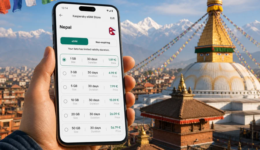 Nepal eSIM: mobile internet for travel