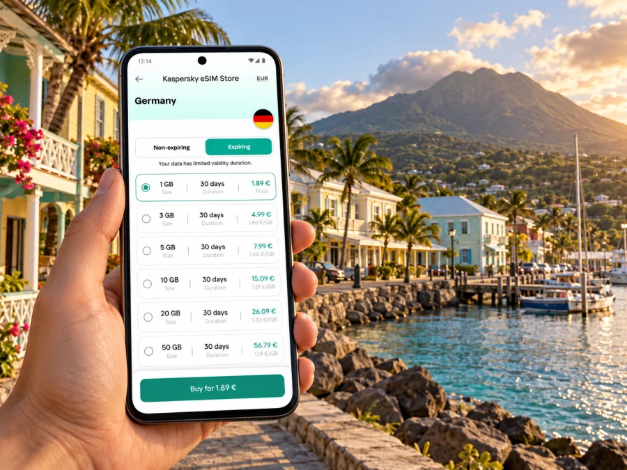 Charlestown eSIM: Mobile Internet in Nevis