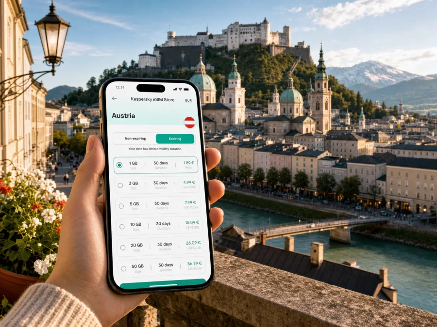 Salzburg eSIM: Mobile Internet for Austria Travel