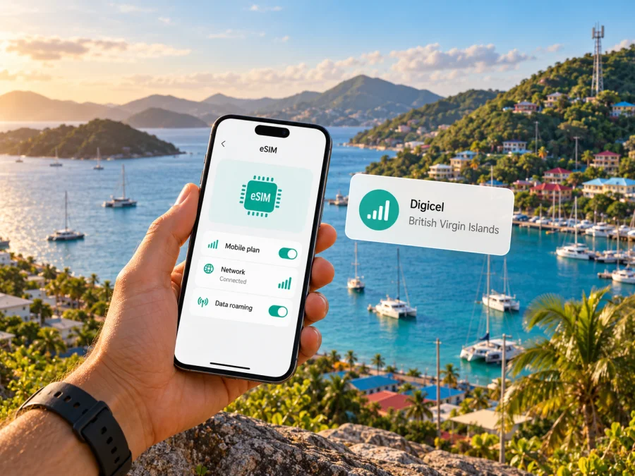 Digicel eSIM in Virgin Islands, British: visitor guide