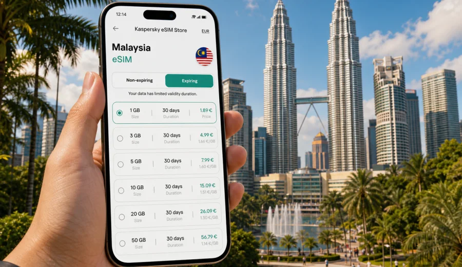 eSIM for Malaysia: mobile connection and internet