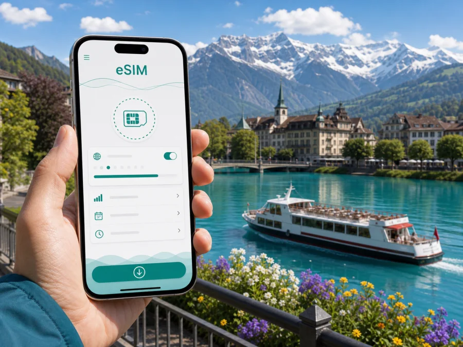 Interlaken eSIM for mobile internet