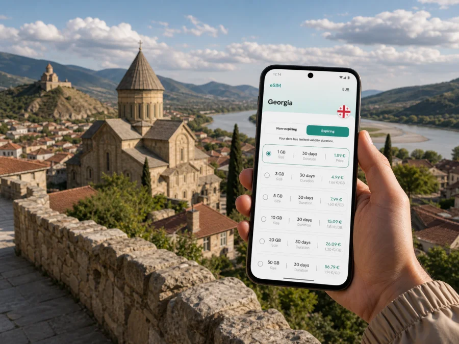 Mtskheta eSIM for mobile internet in Georgia