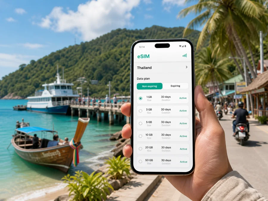 Koh Phangan eSIM for mobile internet