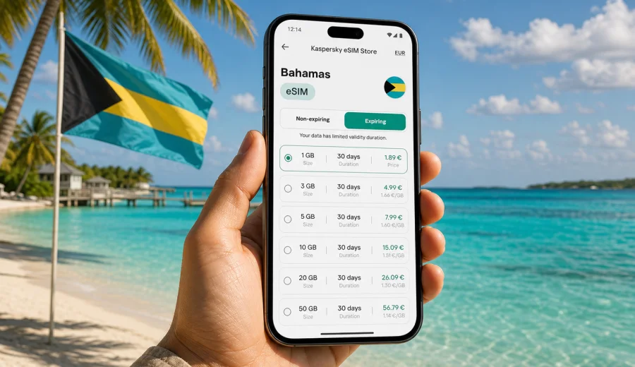 eSIM Bahamas: mobile internet for travel