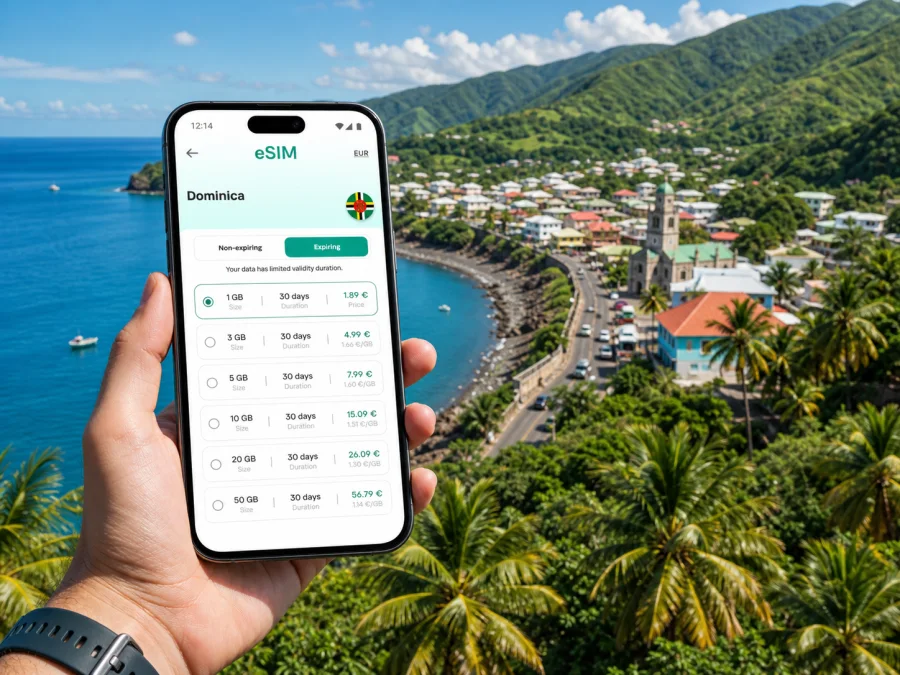 Salisbury eSIM: mobile internet in Dominica