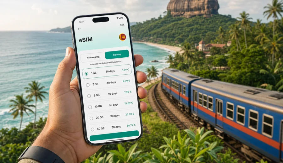eSIM Sri Lanka: mobile internet for travel