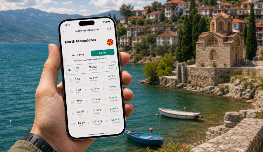 North Macedonia eSIM: mobile internet for travel