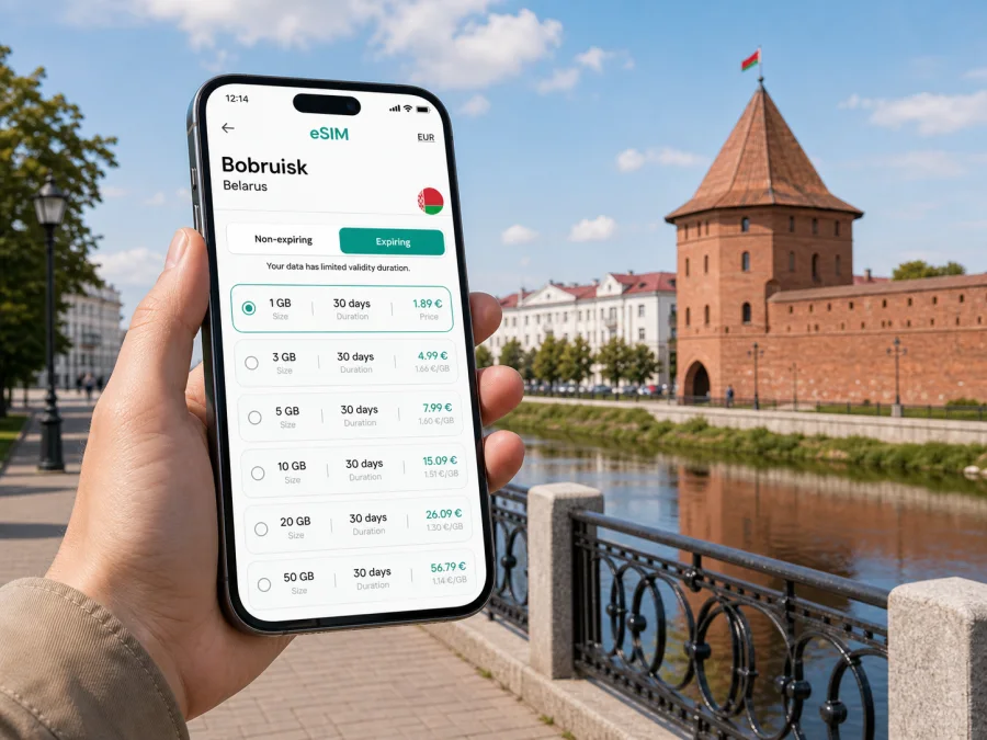 Bobruisk eSIM: Mobile Internet for City Trips