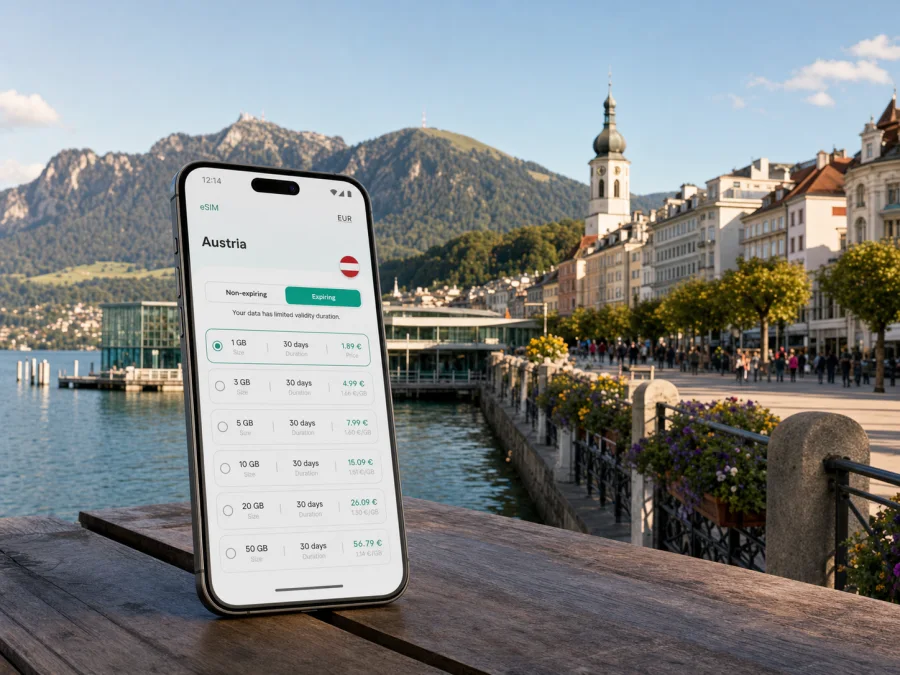 Bregenz eSIM for mobile internet in Austria
