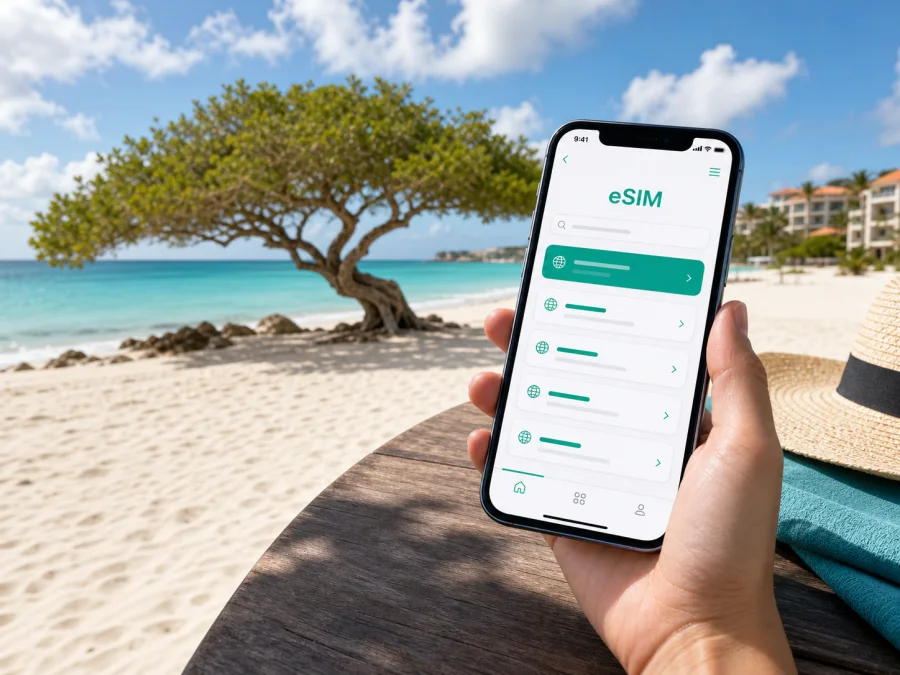 Eagle Beach eSIM for Aruba Travel Internet