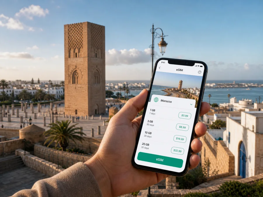 Rabat eSIM: mobile internet for Morocco travel