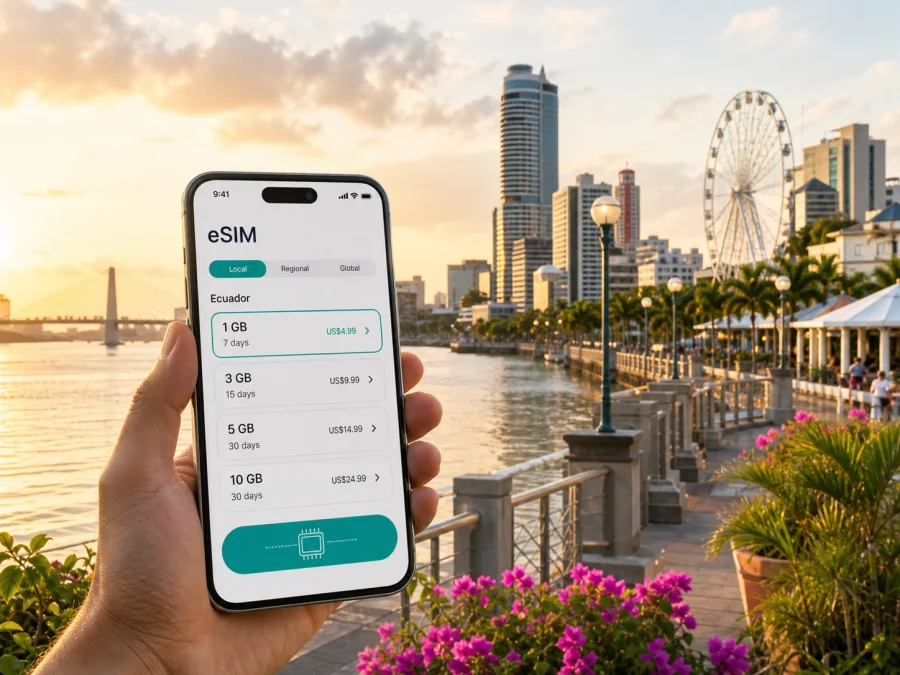 Guayaquil eSIM: Mobile Internet for Your Trip