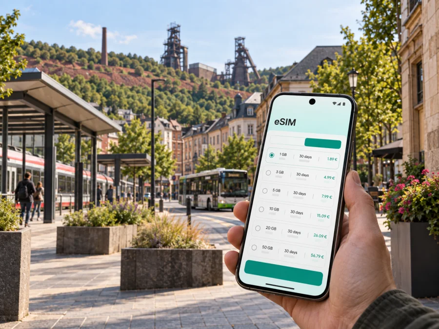 Differdange eSIM: Mobile Internet for Your Trip