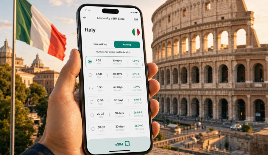 Italy eSIM for mobile internet travel