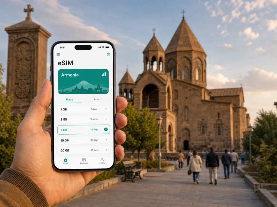 Vagharshapat eSIM for mobile internet