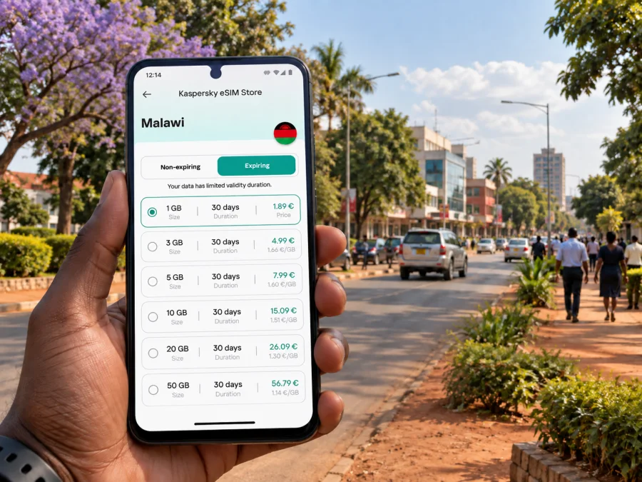 Lilongwe eSIM: Mobile Internet for City Travel
