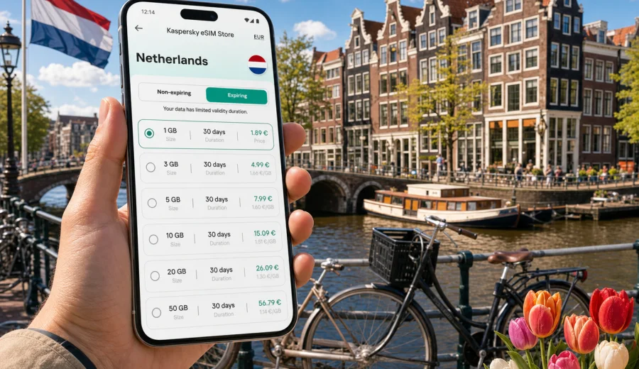 eSIM for the Netherlands: travel internet