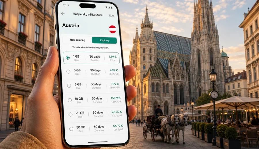 eSIM Austria: mobile connection and internet